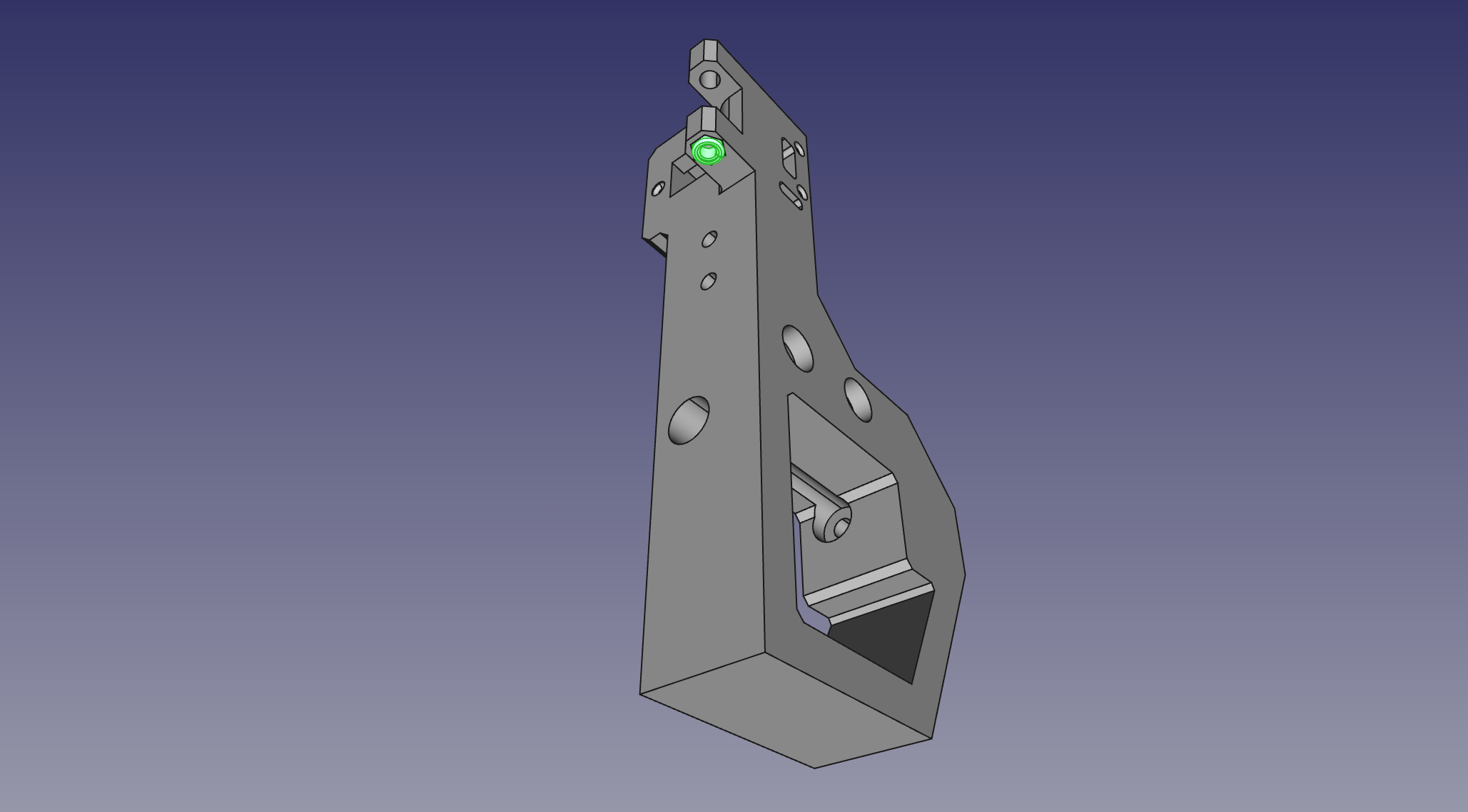 M5 Nyloc Hed Nut positioned in Front Left Leg