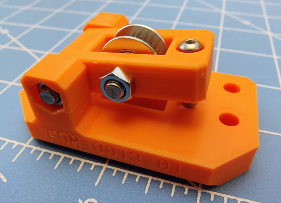 Completed Belt Tension Arm installed in Idler Mount