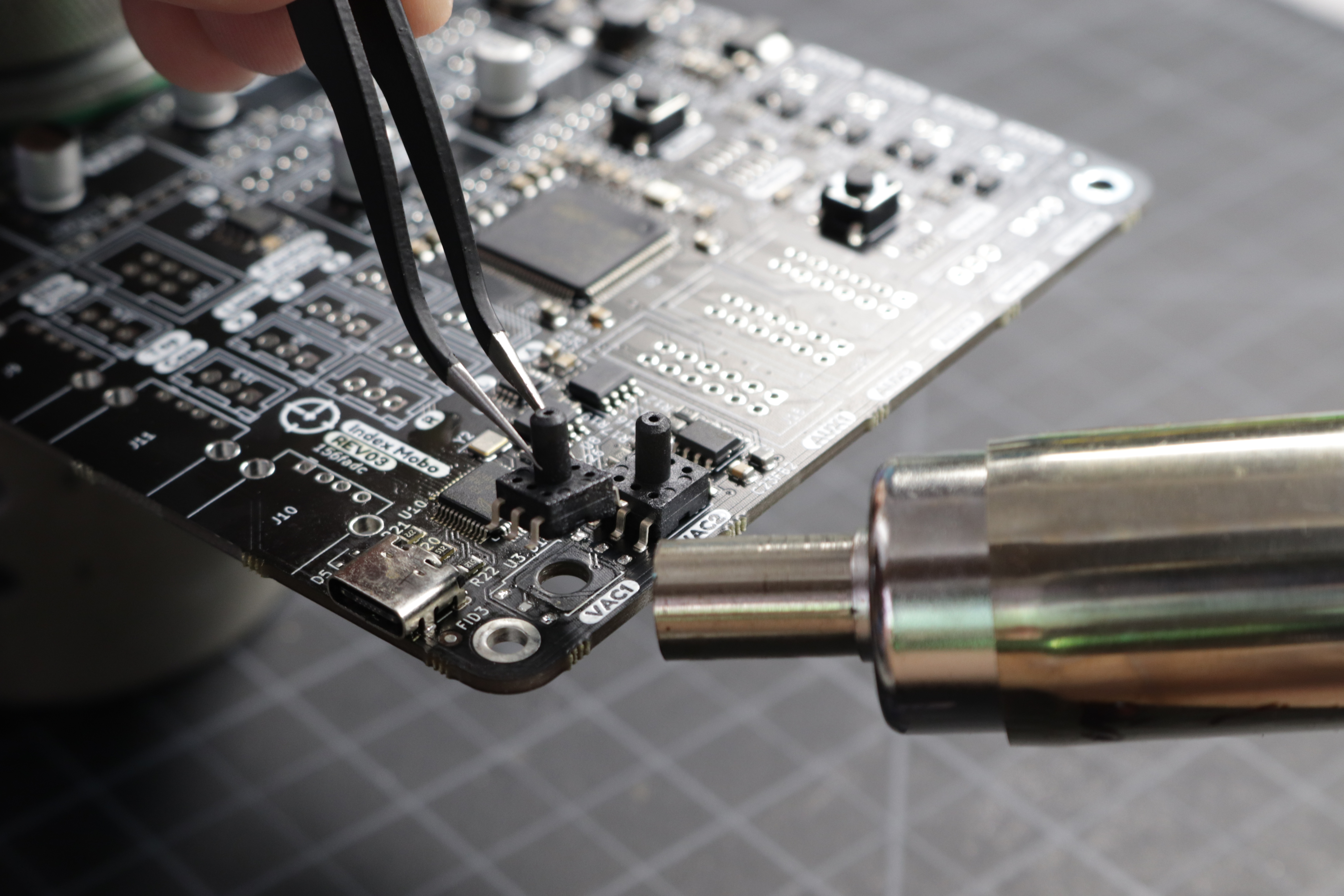 A photo of the first sensor removed