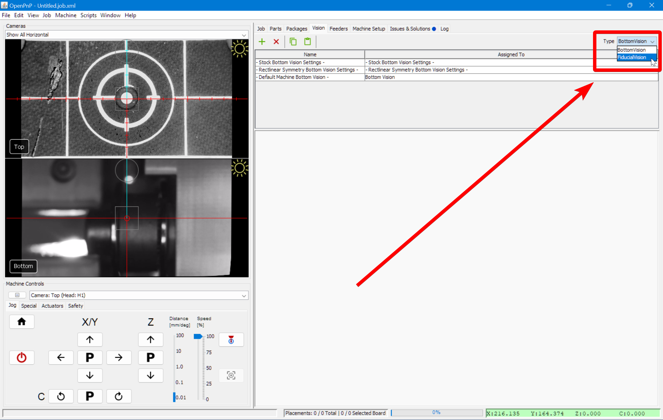 Select fiducial vision