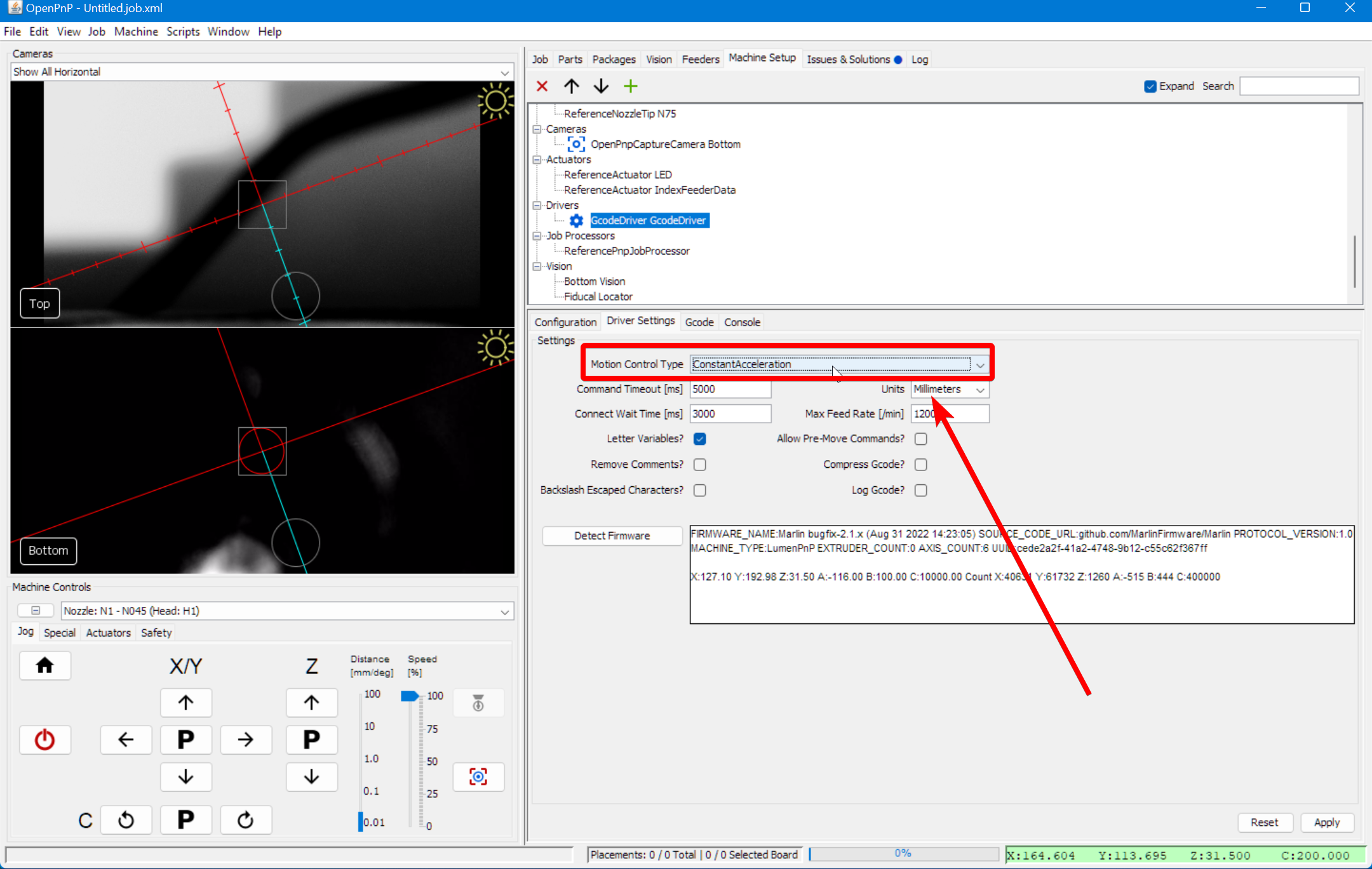 switch to constant acceleration