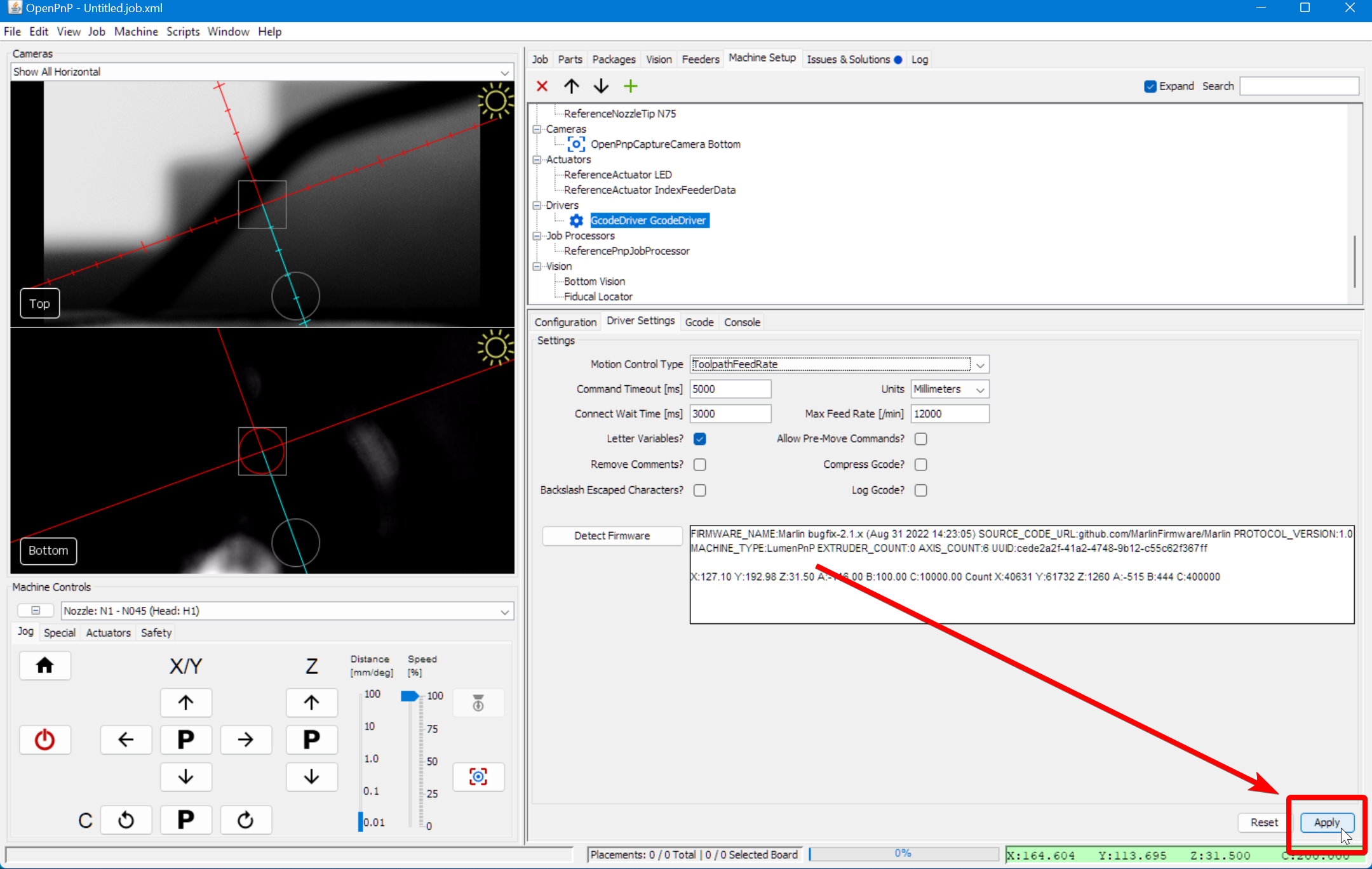 save the driver settings
