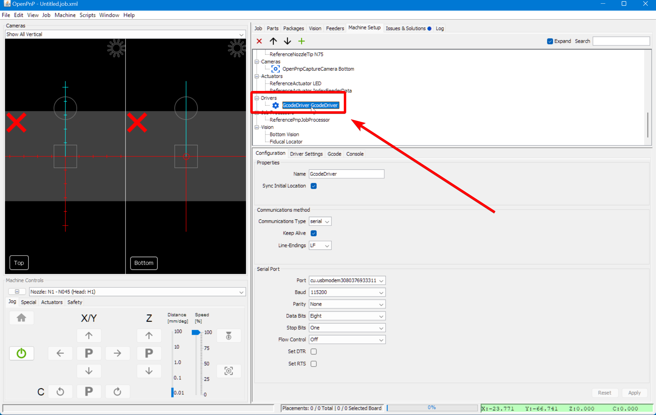 Reviewing the GcodeDriver options