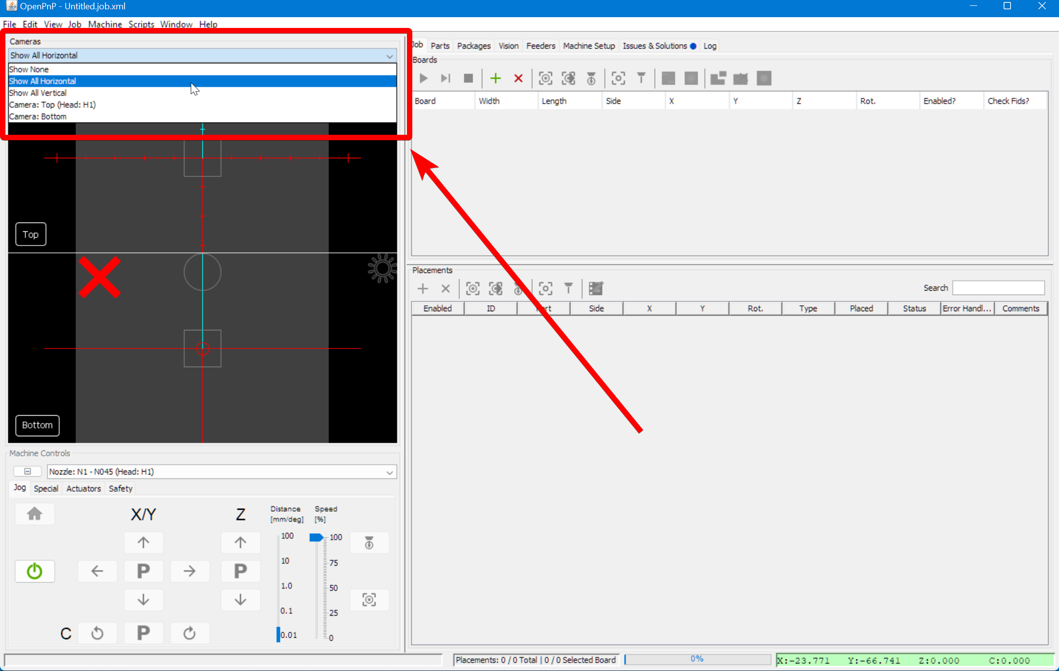 show both camera feeds