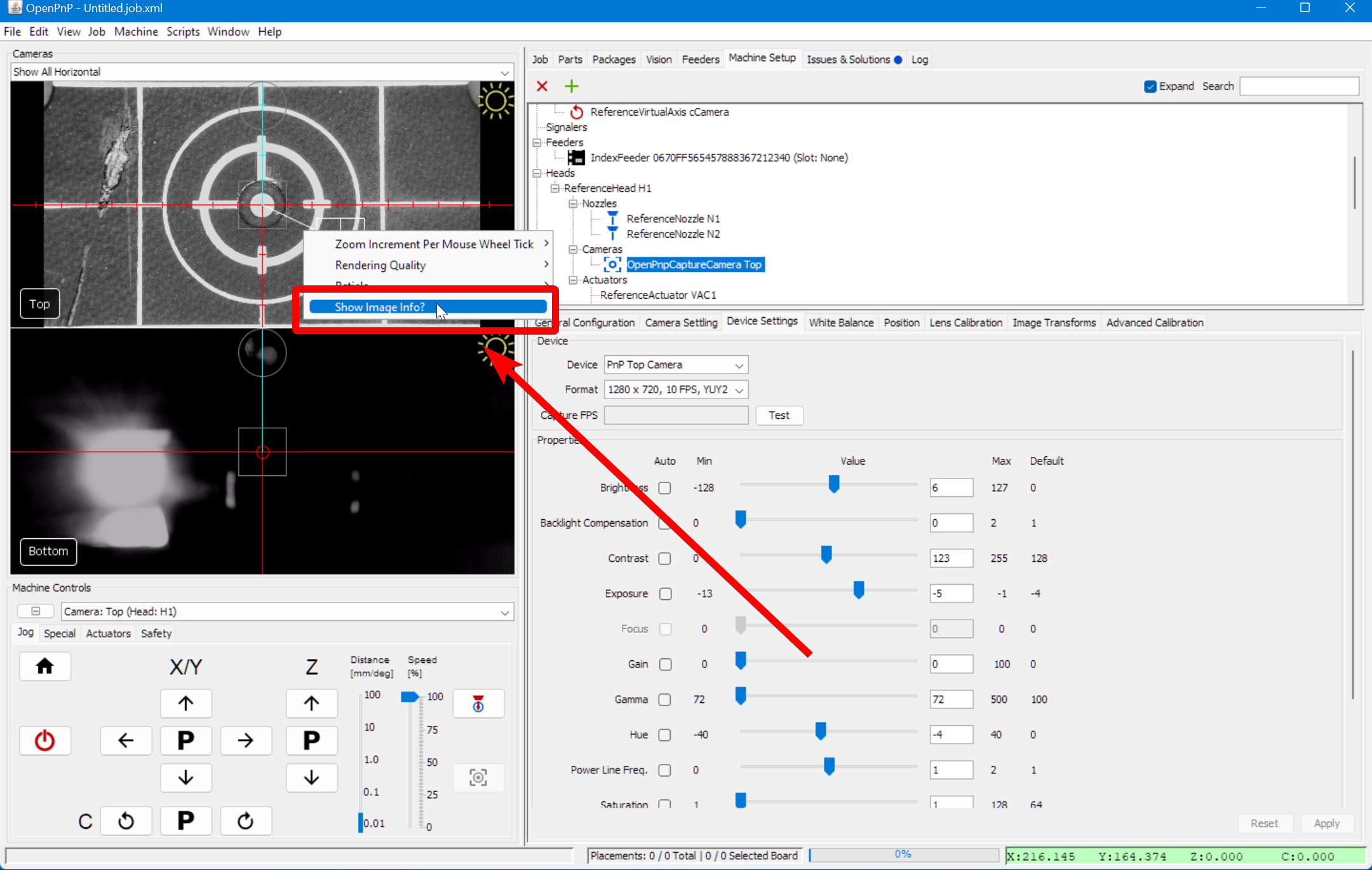 enable the image histogram