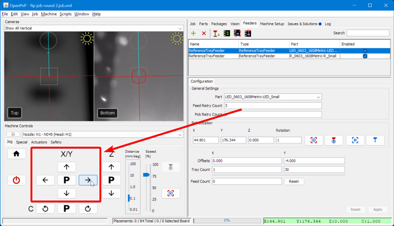 Move the Tool Head away from the feeder