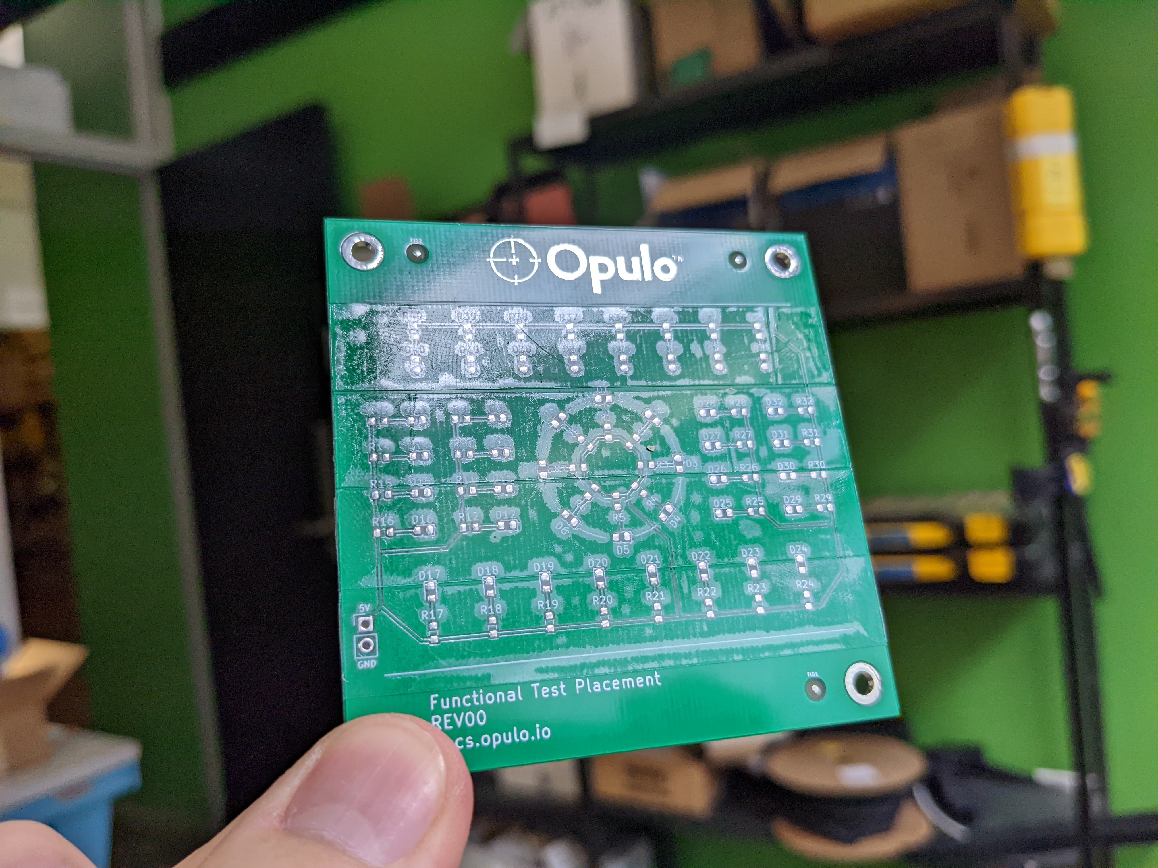 Apply double-sided tape to the board